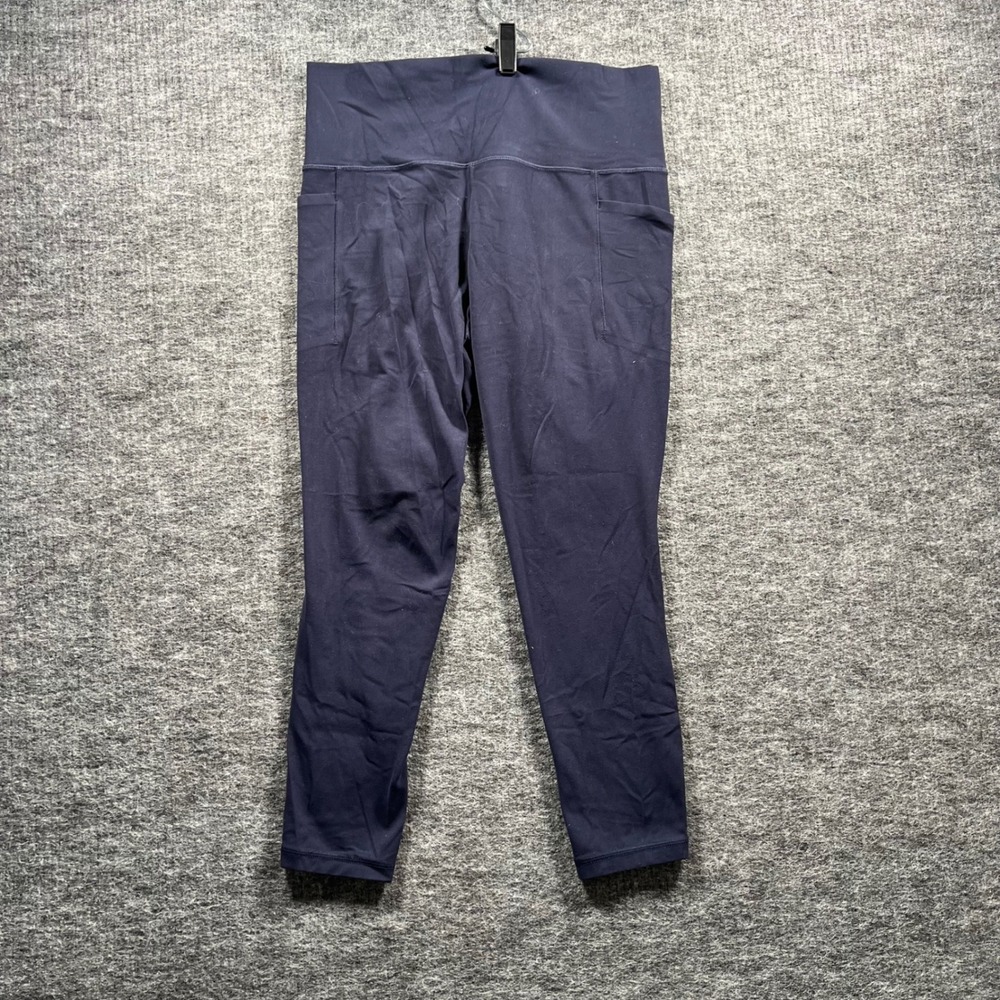 Athleta Salutation Stash Pocket II 7/8 Tight Navy Blue High Rise Leggings M